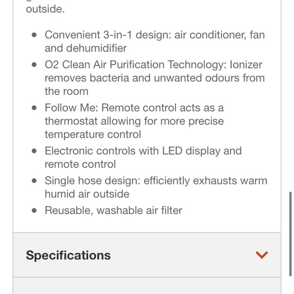 Danby 3 in 1 air conditioner - Picture 5 of 7